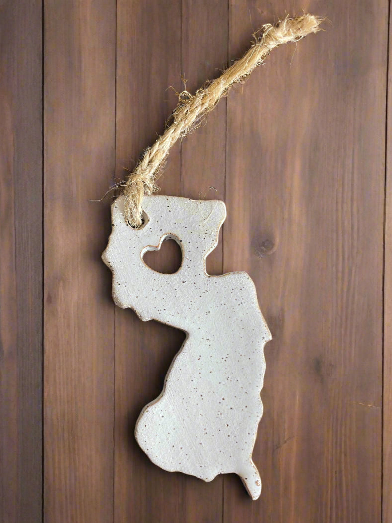 NJ Ornament with Heart Cutout