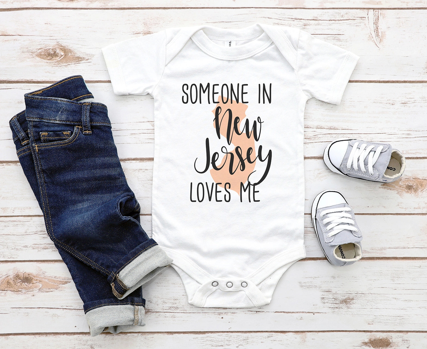 Someone in New Jersey Loves Me - Baby Onesie