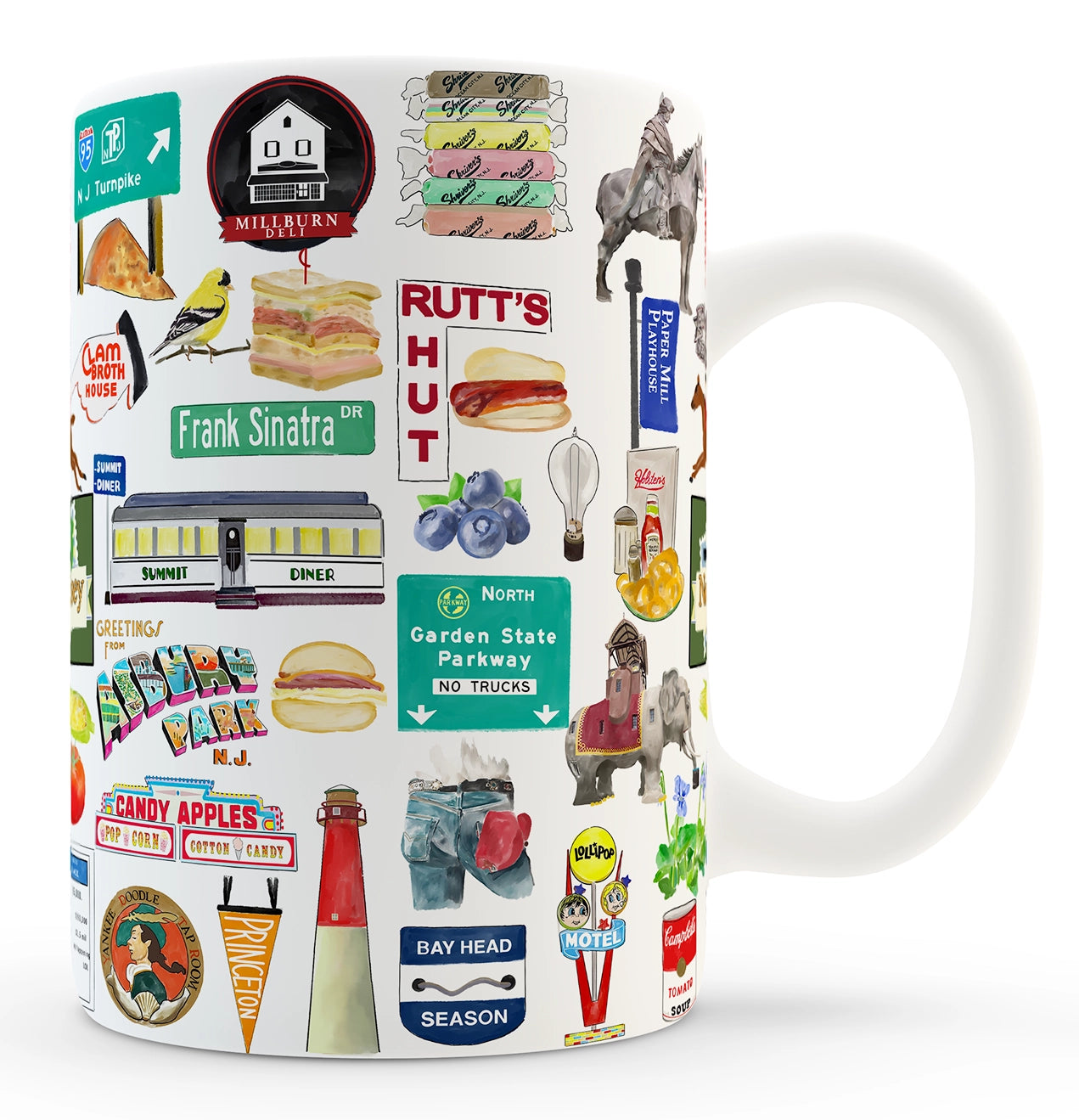 Ceramic Mug - Iconic NJ Places and Landmarks