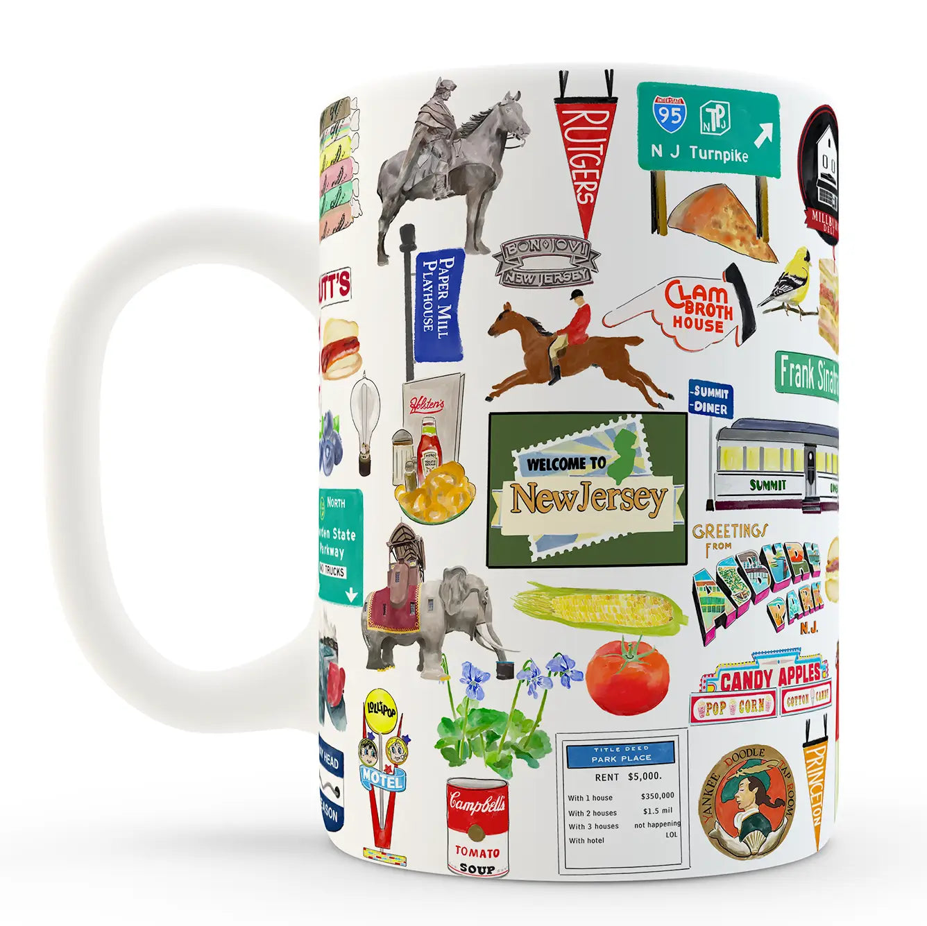 Ceramic Mug - Iconic NJ Places and Landmarks