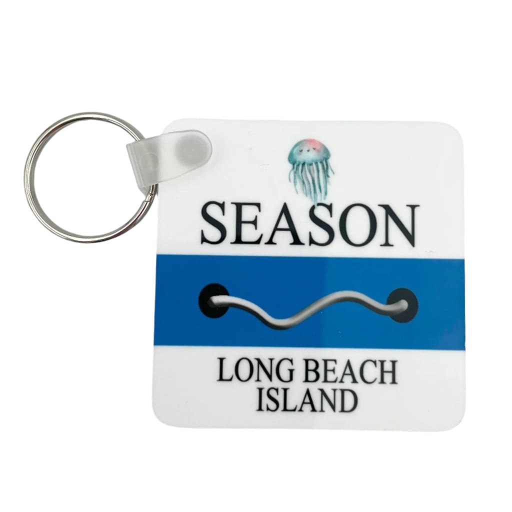 Beach Tag Key Ring - LBI/ Long Beach Island - Home &amp; Lifestyle