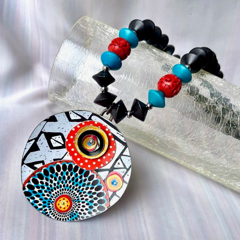 Recycled Tin 3-D Necklace