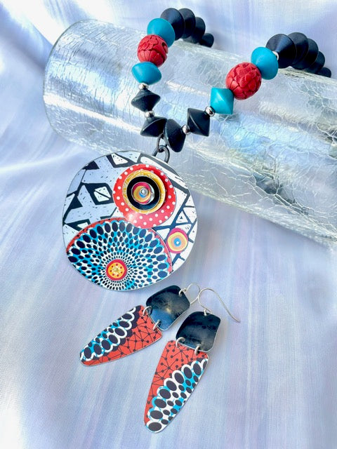 Recycled Tin 3-D Necklace