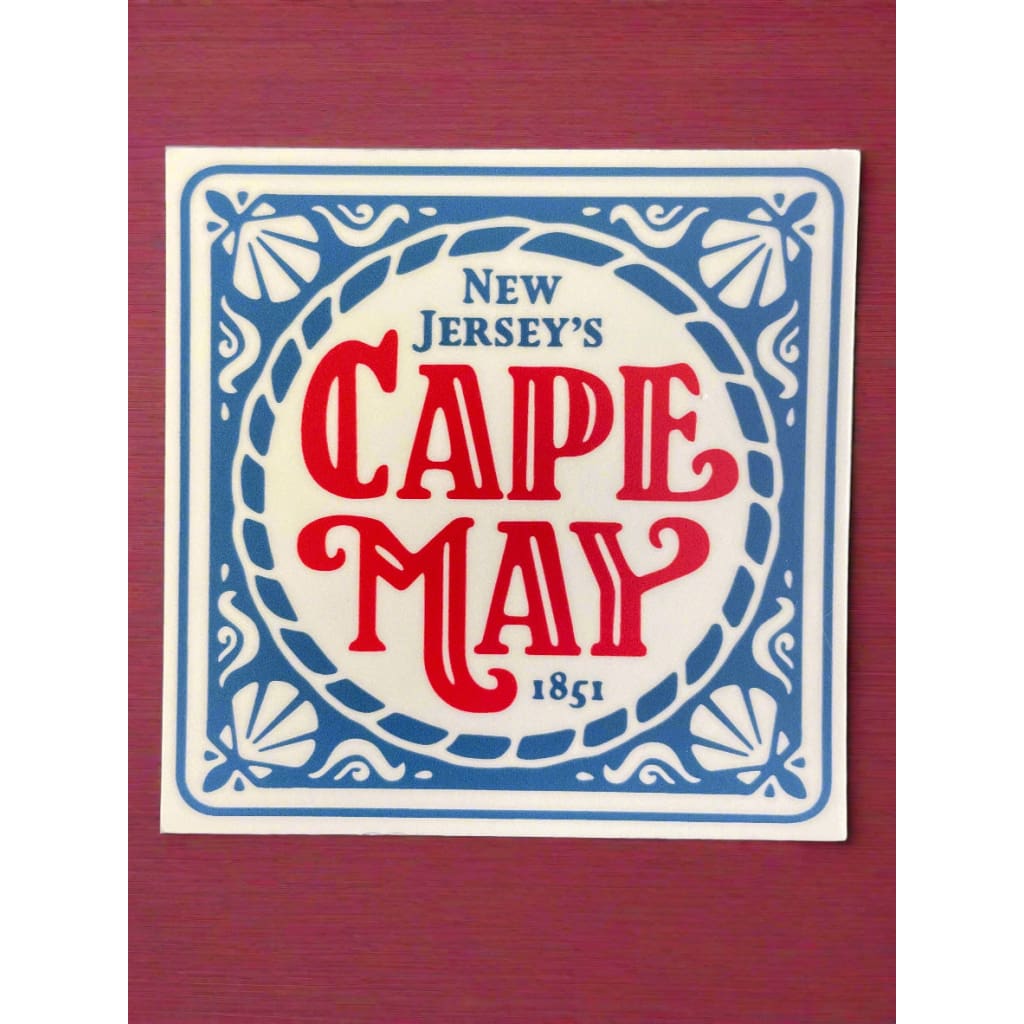 Blue Cape May Vinyl Decal/Sticker
