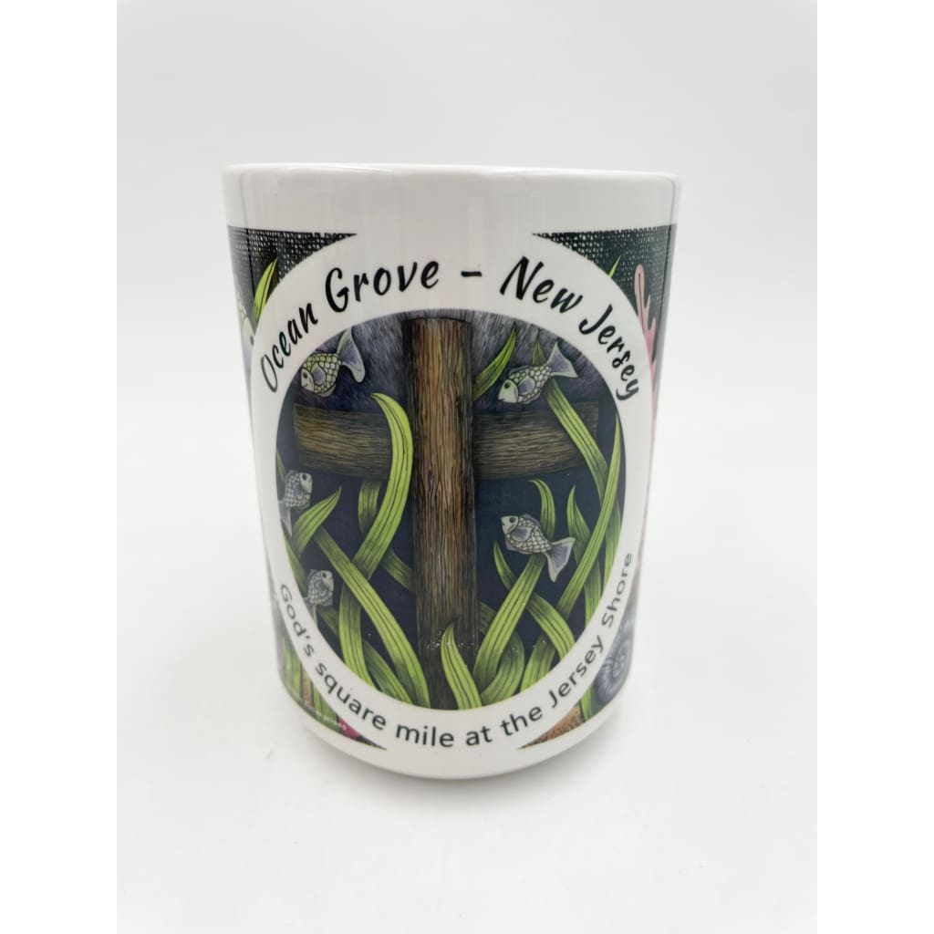 Botanical and Animal-Themed Mugs (15 oz) - Ocean Grove - New Jersey - Home & Lifestyle