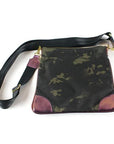 Camo Cross Body Bags - Black Camo w/ Bronze Metalic Corners