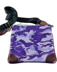 Camo Cross Body Bags - Blue Camo w/ Black Corners