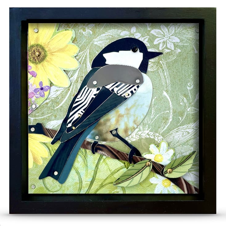 ’Chickadee’ #1 and #2 Recycled Tin Collages - ’Chickadee’ #1 - Jewelry