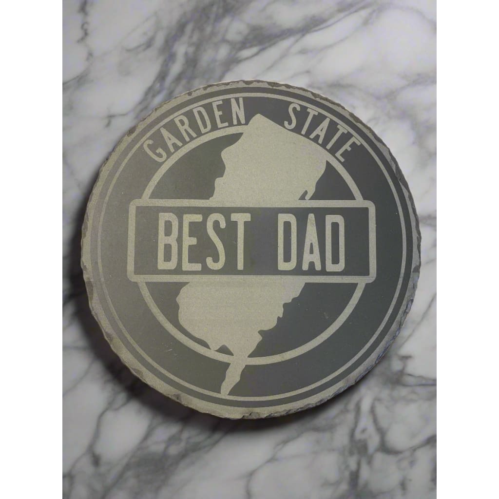 Circular Slate Cheese Platter - 10’’ / Best Dad - Home & Lifestyle