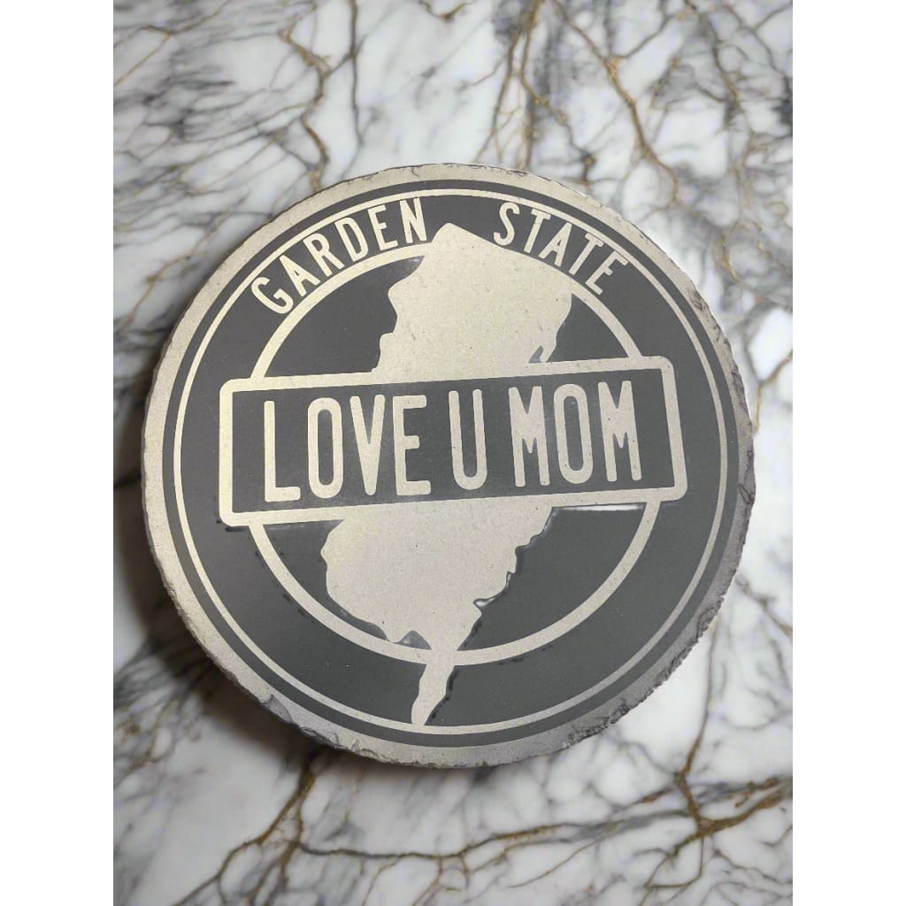 Circular Slate Cheese Platter - 10’’ / Love U Mom - Home & Lifestyle