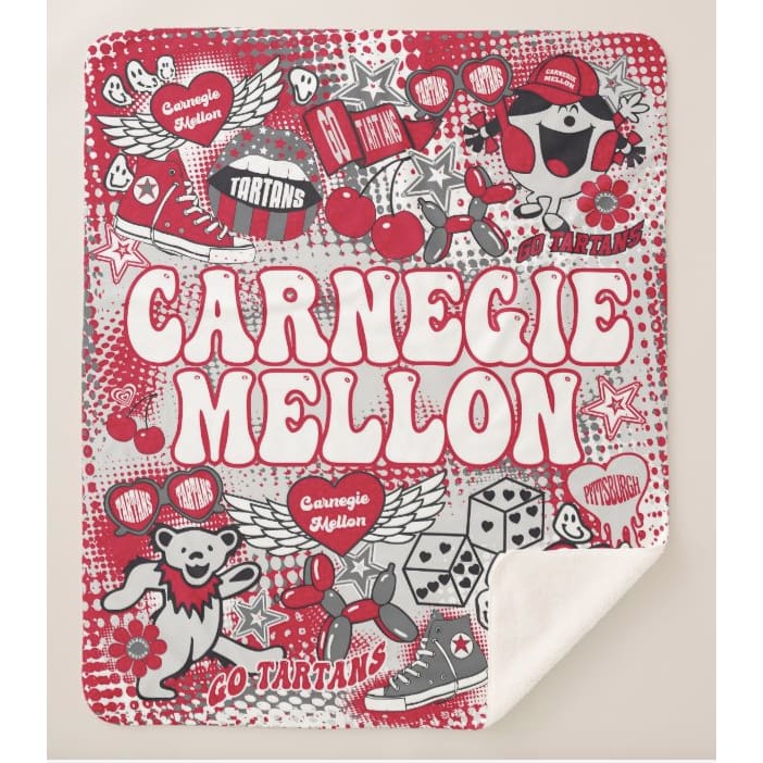 Collegiate Sherpa Blanket - Carnegie Mellon (Girls) - Home &amp; Lifestyle