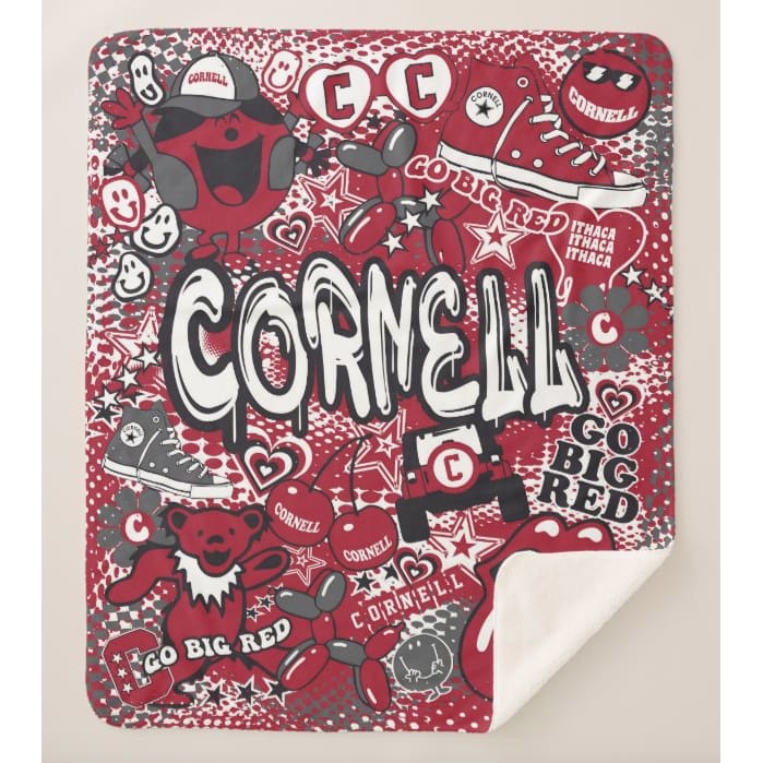 Collegiate Sherpa Blanket - Cornell (Girls) - Home &amp; Lifestyle