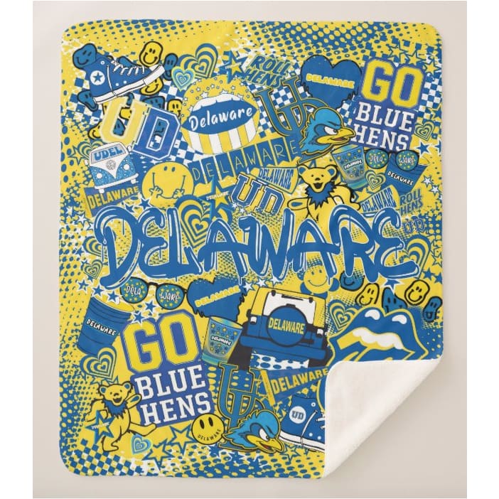 Collegiate Sherpa Blanket - Delaware (Girls) - Home &amp; Lifestyle