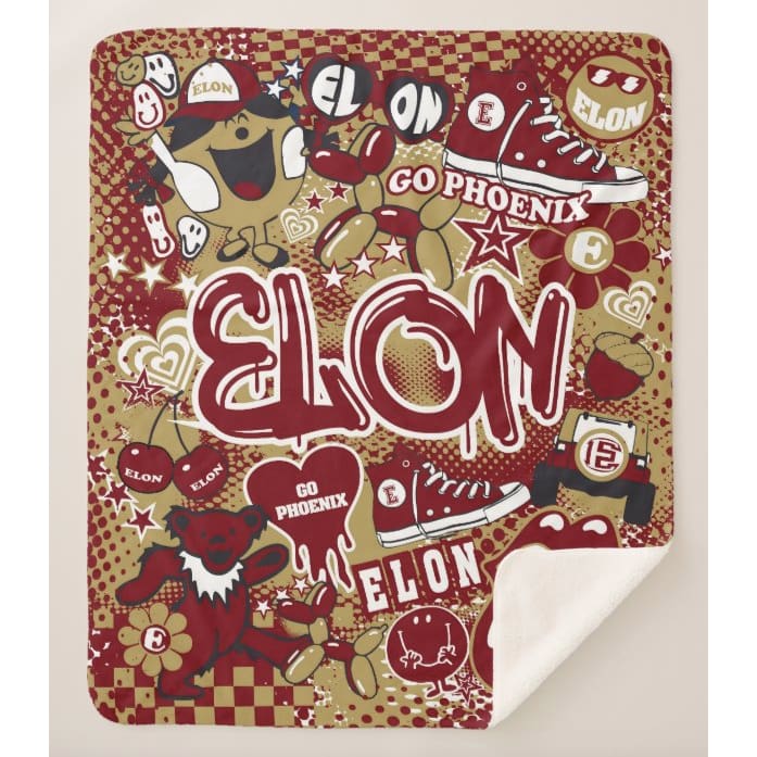 Collegiate Sherpa Blanket - Elon (Girls) - Home &amp; Lifestyle