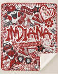 Collegiate Sherpa Blanket - Indiana (Girls) - Home & Lifestyle