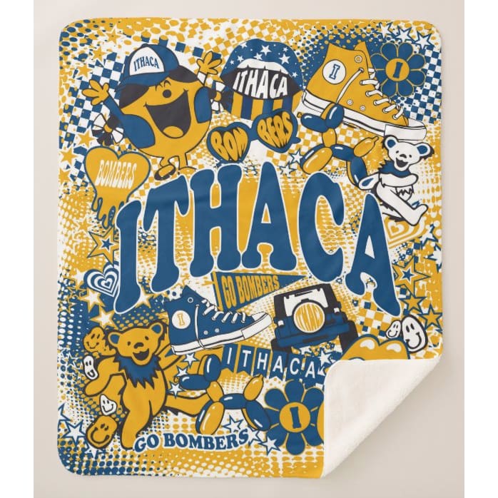 Collegiate Sherpa Blanket - Ithaca (Girls) - Home &amp; Lifestyle