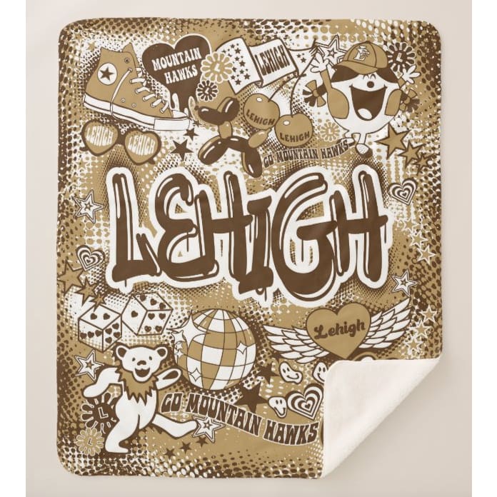 Collegiate Sherpa Blanket - Lehigh (Girls) - Home & Lifestyle