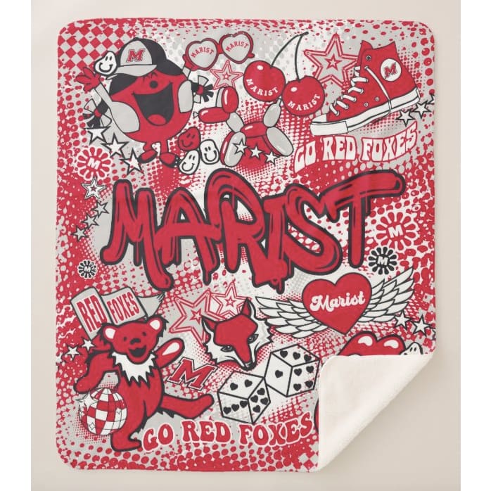 Collegiate Sherpa Blanket - Marist (Girls) - Home &amp; Lifestyle