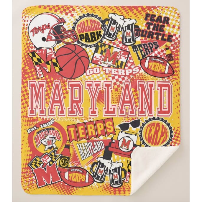Collegiate Sherpa Blanket - Maryland (Guys) - Home &amp; Lifestyle