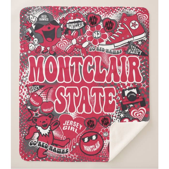 Collegiate Sherpa Blanket - Montclair State (Girls) - Home &amp; Lifestyle