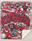 Collegiate Sherpa Blanket - Northeastern (Girls) - Home & Lifestyle