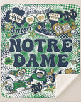 Collegiate Sherpa Blanket - Notre Dame (Girls) - Home & Lifestyle