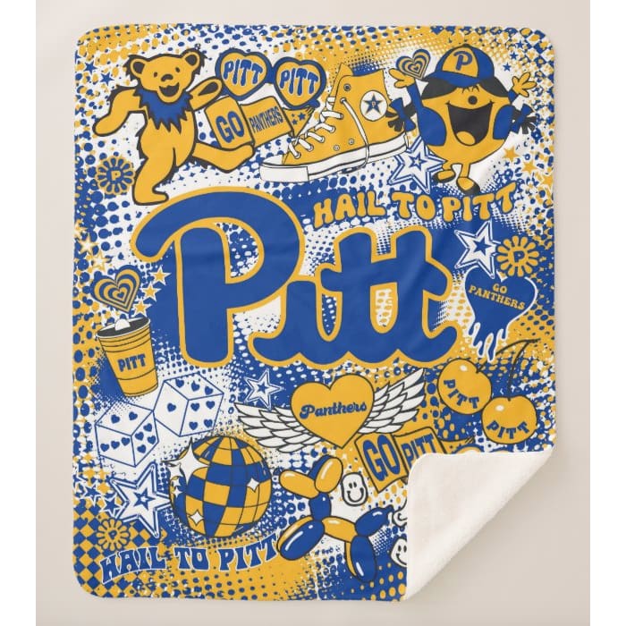 Collegiate Sherpa Blanket - Pitt (Girls) - Home &amp; Lifestyle