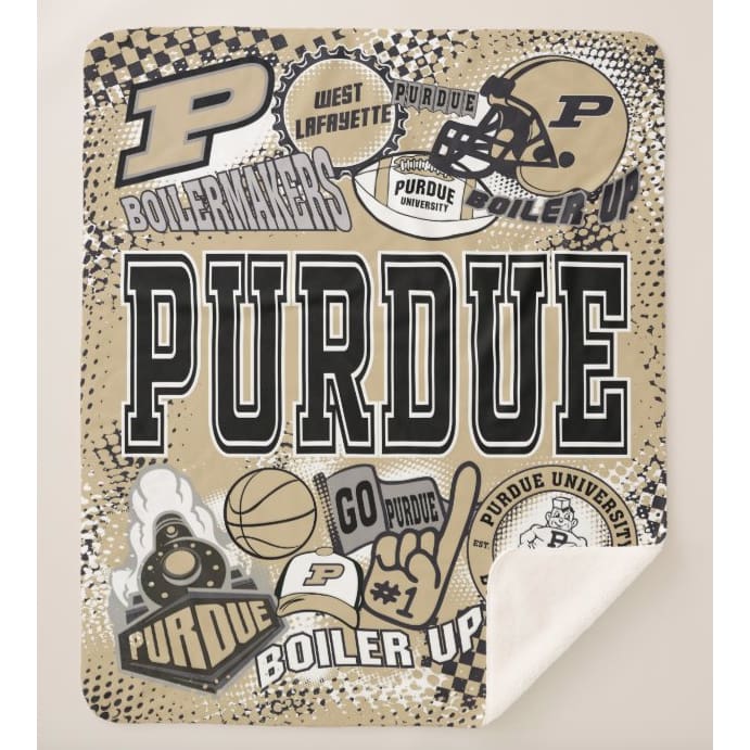 Collegiate Sherpa Blanket - Purdue (Guys) - Home &amp; Lifestyle