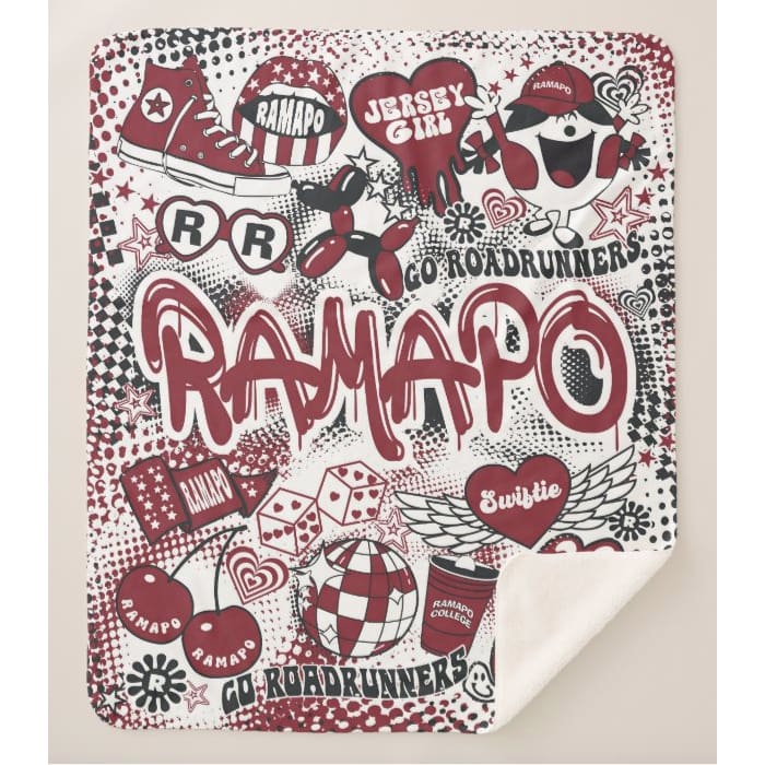 Collegiate Sherpa Blanket - Ramapo (Girls) - Home & Lifestyle