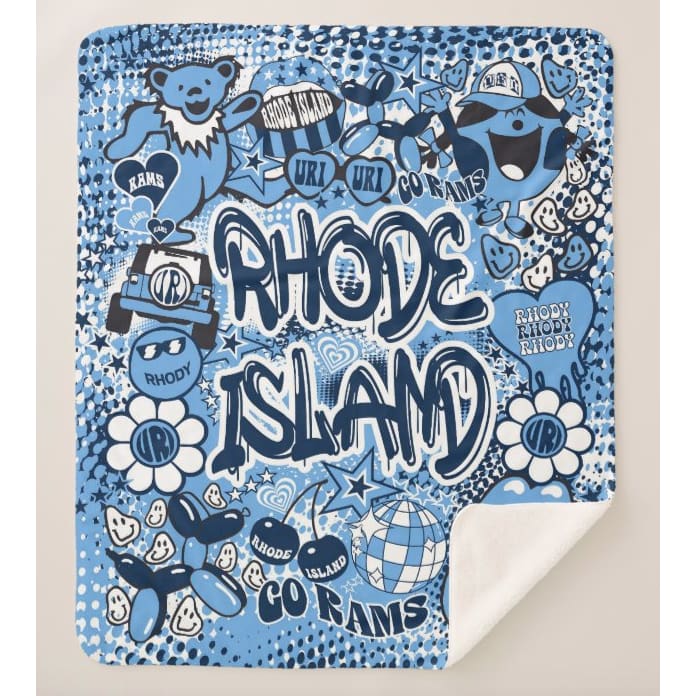 Collegiate Sherpa Blanket - Rhode Island (Girls) - Home &amp; Lifestyle