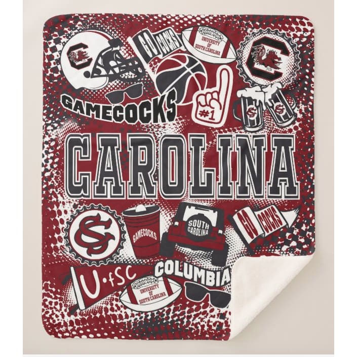 Collegiate Sherpa Blanket - South Caroline (Guys) - Home &amp; Lifestyle