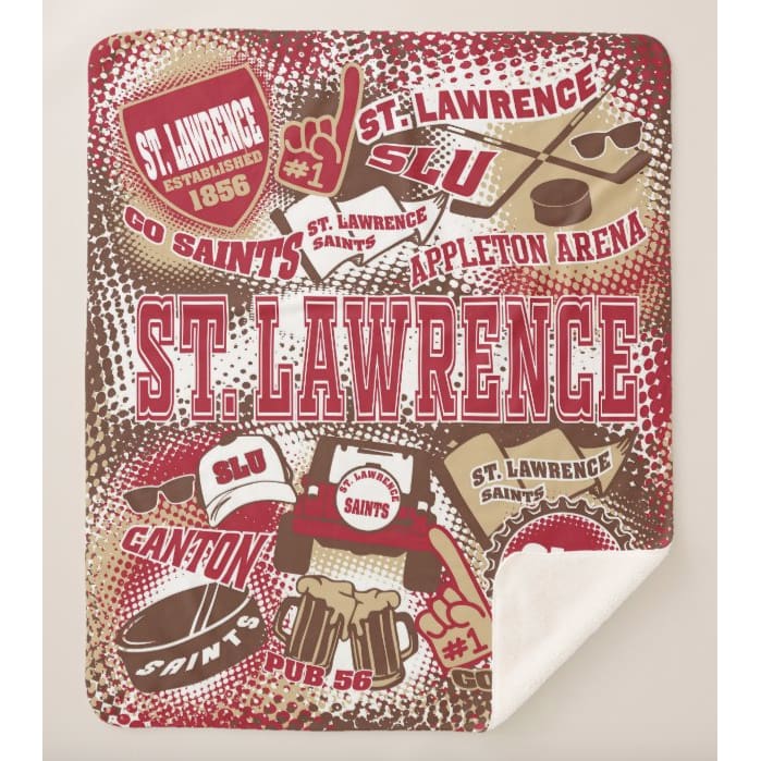 Collegiate Sherpa Blanket - St Lawrence (Guys) - Home &amp; Lifestyle