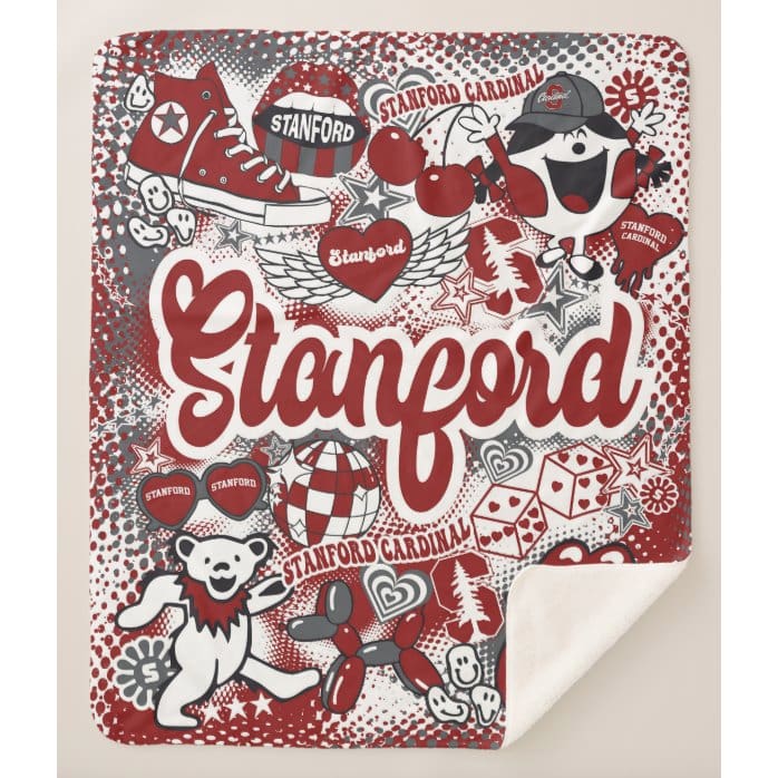 Collegiate Sherpa Blanket - Stanford (Girls) - Home &amp; Lifestyle