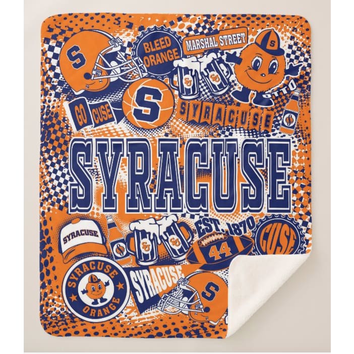 Collegiate Sherpa Blanket - Syracuse (Guys) - Home &amp; Lifestyle