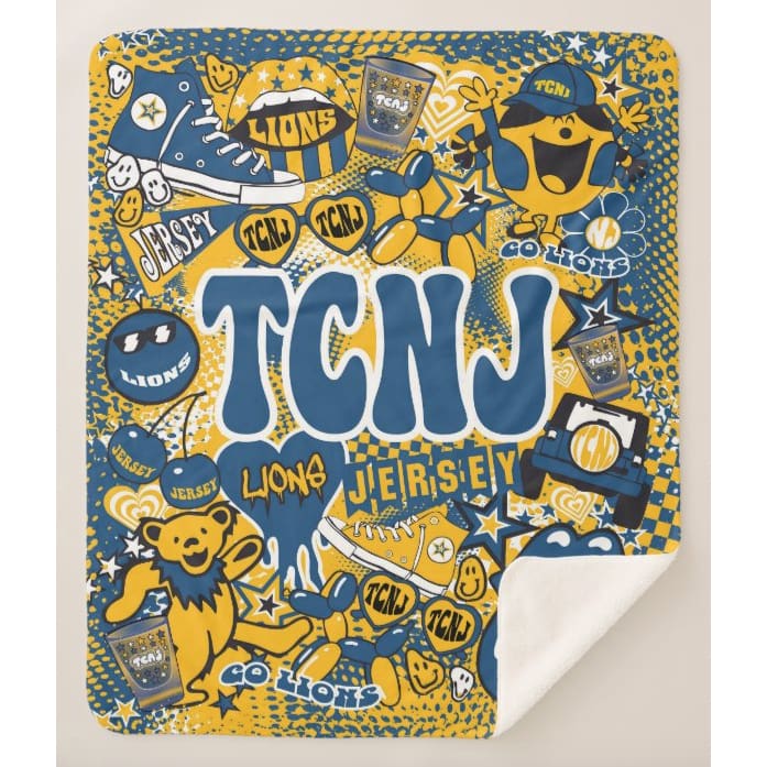 Collegiate Sherpa Blanket - TCNJ (Girls) - Home &amp; Lifestyle