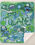 Collegiate Sherpa Blanket - Tulane (Girls) - Home & Lifestyle