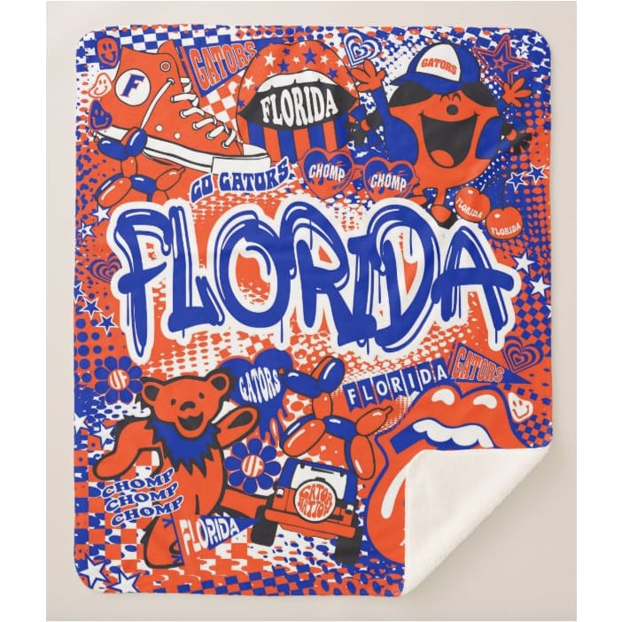 Collegiate Sherpa Blanket - University of Florida (Girls) - Home &amp; Lifestyle