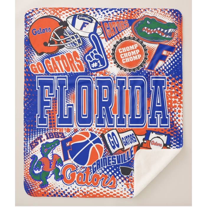 Collegiate Sherpa Blanket - University of Florida (Guys) - Home &amp; Lifestyle