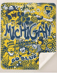 Collegiate Sherpa Blanket - University of Michigan (Girls) - Home & Lifestyle