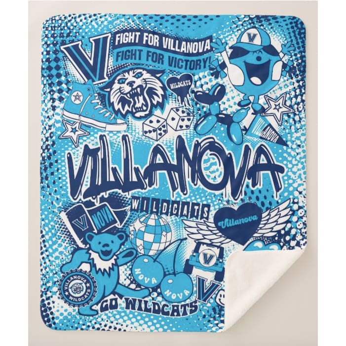 Collegiate Sherpa Blanket - Villanova (Girls) - Home &amp; Lifestyle