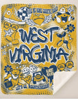 Collegiate Sherpa Blanket - West Virginia (Girls) - Home & Lifestyle