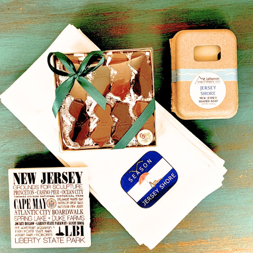 a gift bundle of New Jersey local goods
