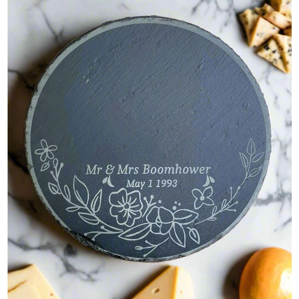 Custom Engraved Slate Cheese Board - Home & Lifestyle
