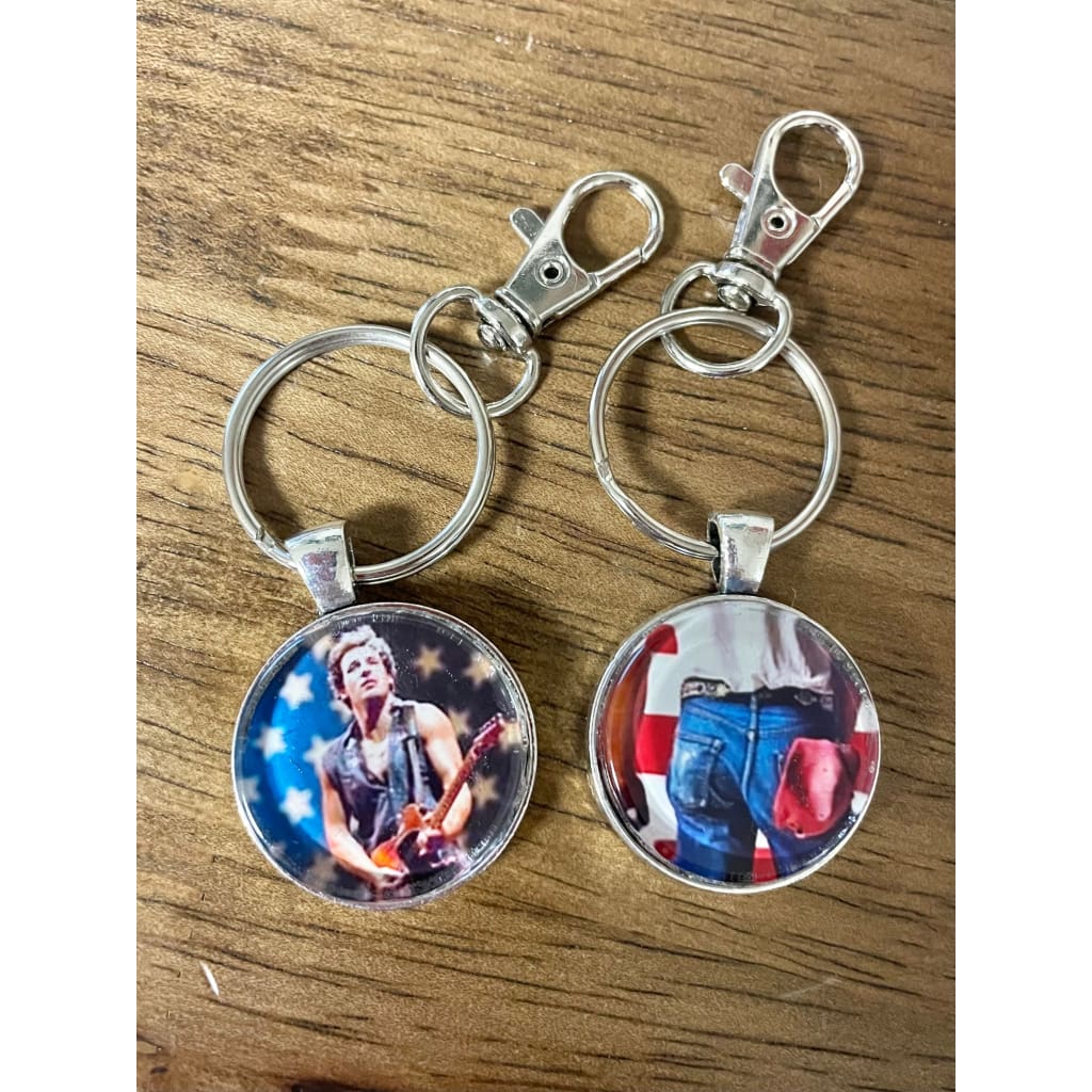 Double-Sided Charm/ Keychain - Bruce Springsteen - Jewelry &amp; Accessories