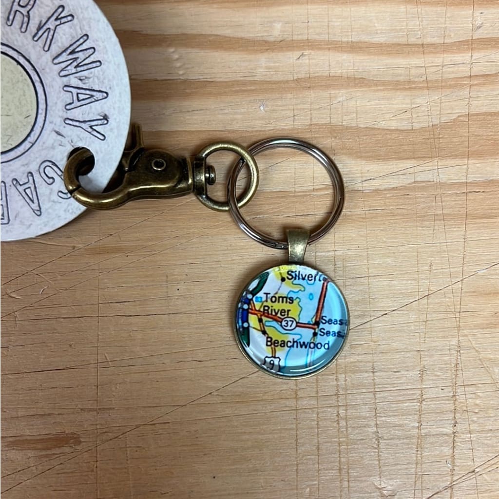 Double-Sided Charm/ Keychain - Maps - Jewelry &amp; Accessories