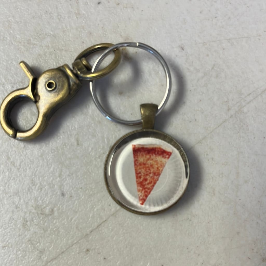 Double-Sided Charm/ Keychain - Pizza Slice - Jewelry &amp; Accessories