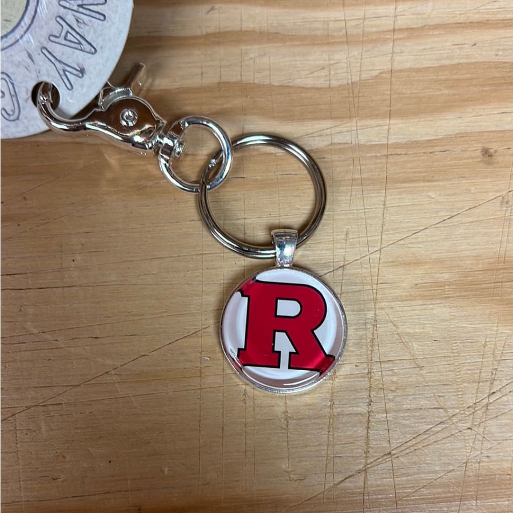 Double-Sided Charm/ Keychain - Rutgers ’R’ - Jewelry &amp; Accessories