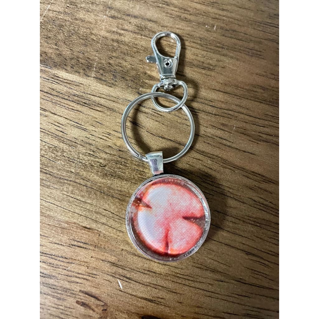 Double-Sided Charm/ Keychain - Taylor Pork Roll Slice - Jewelry &amp; Accessories