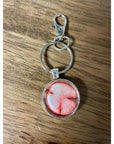 Double-Sided Charm/ Keychain - Taylor Pork Roll Slice - Jewelry & Accessories