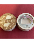 Engraved Disk Bottle Openers - Jersey and Sports Themed - Down the Shore - Home & Lifestyle